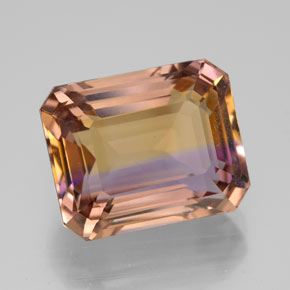 8.03 ct Bi-color Ametrine Gemstone, Ametrine Gem in Octagon Facet Shape for Sale.