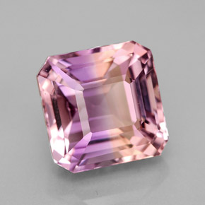 7.37 ct Bi-color Ametrine Stone, Natural Ametrine in Octagon Facet Shape for Sale