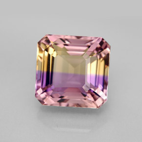 7.09 ct Bi-color Ametrine Gemstone, Ametrine Gem in Octagon Facet Shape for Sale.