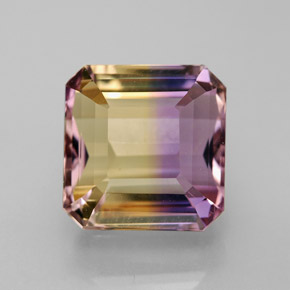 6.74 ct Bi-color Ametrine Gemstone, Ametrine Gem in Octagon Facet Shape for Sale.