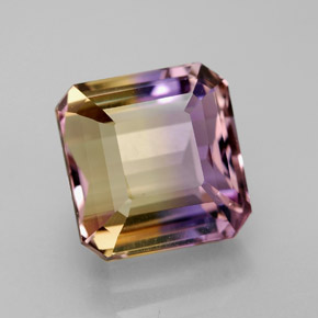 6.74 ct Bi-color Ametrine Stone, Natural Ametrine in Octagon Facet Shape for Sale