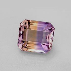5.79 ct Bi-color Ametrine Gemstone, Ametrine Gem in Octagon Facet Shape for Sale.