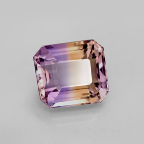 5.79 ct Bi-color Ametrine Stone, Natural Ametrine in Octagon Facet Shape for Sale