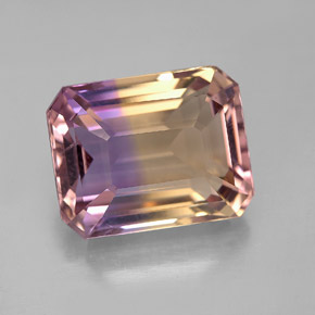 7.94 ct Bi-color Ametrine Gemstone, Ametrine Gem in Octagon Facet Shape for Sale.