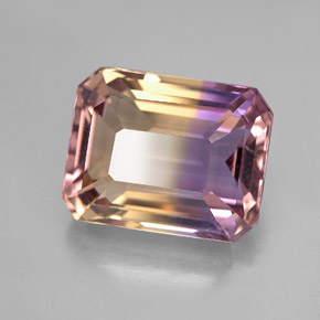 7.94 ct Bi-color Ametrine Stone, Natural Ametrine in Octagon Facet Shape for Sale