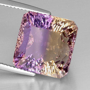 13.59 ct Bi-color Ametrine Stone, Natural Ametrine in Octagon Concave Cut Shape for Sale