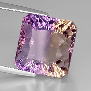 10.91 ct Bi-color Ametrine Stone, Natural Ametrine in Octagon Concave Cut Shape for Sale