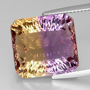 14.51 ct Bi-color Ametrine Gemstone, Ametrine Gem in Octagon Concave Cut Shape for Sale.