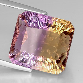14.51 ct Bi-color Ametrine Stone, Natural Ametrine in Octagon Concave Cut Shape for Sale