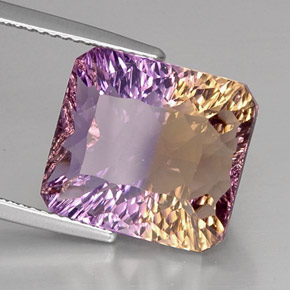 11.04 ct Bi-color Ametrine Stone, Natural Ametrine in Octagon Concave Cut Shape for Sale