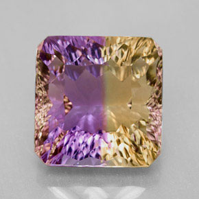 10.35 ct Bi-color Ametrine Gemstone, Ametrine Gem in Octagon Concave Cut Shape for Sale.