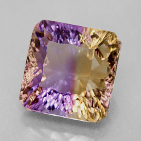 10.35 ct Bi-color Ametrine Stone, Natural Ametrine in Octagon Concave Cut Shape for Sale