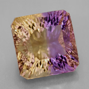 14.81 ct Bi-color Ametrine Stone, Natural Ametrine in Octagon Concave Cut Shape for Sale