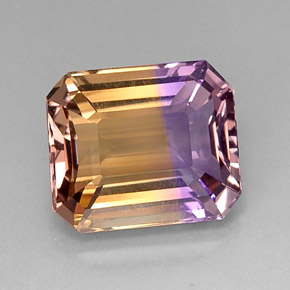 9.78 ct Bi-color Ametrine Gemstone, Ametrine Gem in Octagon Facet Shape for Sale.