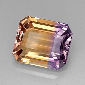 9.78 ct Bi-color Ametrine Stone, Natural Ametrine in Octagon Facet Shape for Sale