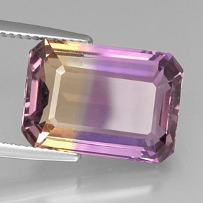 10.41 ct Bi-color Ametrine Stone, Natural Ametrine in Octagon Facet Shape for Sale