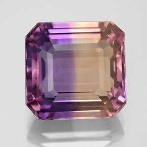 9.94 ct Bi-color Ametrine Gemstone, Ametrine Gem in Octagon Facet Shape for Sale.