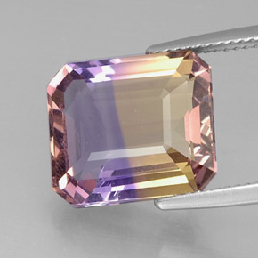9.61 ct Bi-color Ametrine Stone, Natural Ametrine in Octagon Facet Shape for Sale