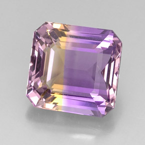 12.11 ct Bi-color Ametrine Gemstone, Ametrine Gem in Octagon Facet Shape for Sale.