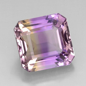 12.11 ct Bi-color Ametrine Stone, Natural Ametrine in Octagon Facet Shape for Sale