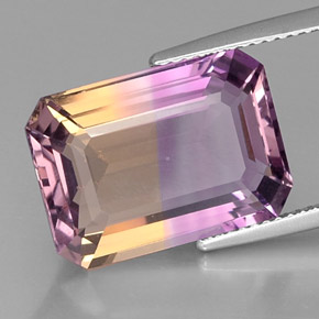11.28 ct Bi-color Ametrine Gemstone, Ametrine Gem in Octagon Facet Shape for Sale.