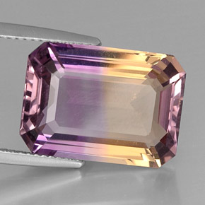11.28 ct Bi-color Ametrine Stone, Natural Ametrine in Octagon Facet Shape for Sale
