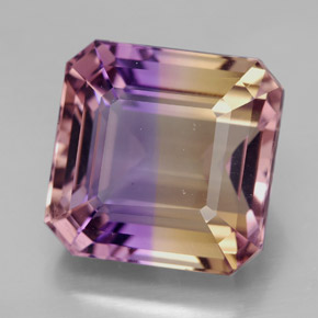 10.83 ct Bi-color Ametrine Gemstone, Ametrine Gem in Octagon Facet Shape for Sale.