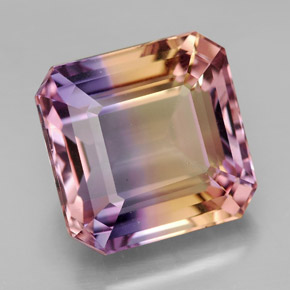 10.83 ct Bi-color Ametrine Stone, Natural Ametrine in Octagon Facet Shape for Sale