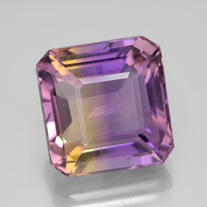 11.07 ct Bi-color Ametrine Gemstone, Ametrine Gem in Octagon Facet Shape for Sale.