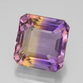 11.07 ct Bi-color Ametrine Stone, Natural Ametrine in Octagon Facet Shape for Sale
