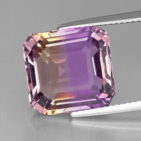9.94 ct Bi-color Ametrine Gemstone, Ametrine Gem in Octagon Facet Shape for Sale.