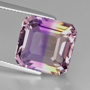 9.94 ct Bi-color Ametrine Stone, Natural Ametrine in Octagon Facet Shape for Sale