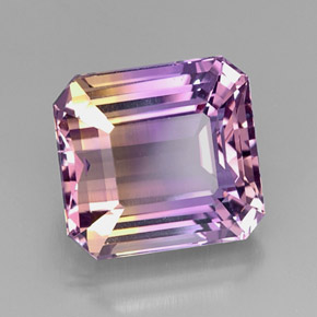 11.17 ct Bi-color Ametrine Gemstone, Ametrine Gem in Octagon Facet Shape for Sale.