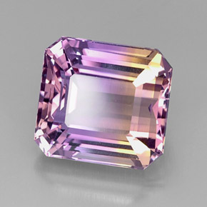 11.17 ct Bi-color Ametrine Stone, Natural Ametrine in Octagon Facet Shape for Sale