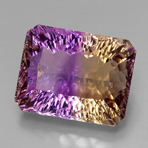 15.31 ct Bi-color Ametrine Stone, Natural Ametrine in Octagon Concave Cut Shape for Sale