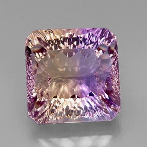 13.21 ct Bi-color Ametrine Gemstone, Ametrine Gem in Octagon Concave Cut Shape for Sale.