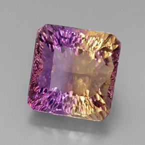 11.34 ct Bi-color Ametrine Stone, Natural Ametrine in Octagon Concave Cut Shape for Sale