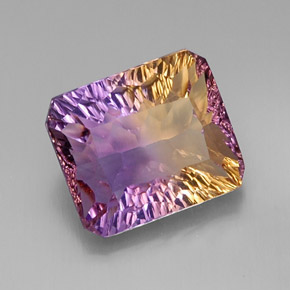 9.67 ct Bi-color Ametrine Stone, Natural Ametrine in Octagon Concave Cut Shape for Sale