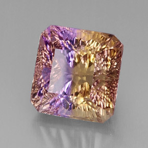12.72 ct Bi-color Ametrine Stone, Natural Ametrine in Octagon Concave Cut Shape for Sale