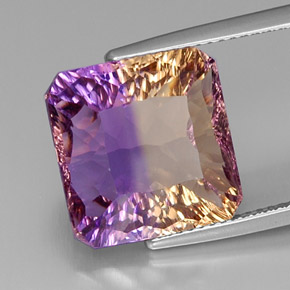 11.58 ct Bi-color Ametrine Stone, Natural Ametrine in Octagon Concave Cut Shape for Sale