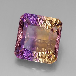 10.38 ct Bi-color Ametrine Stone, Natural Ametrine in Octagon Concave Cut Shape for Sale