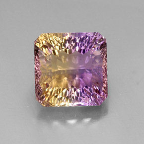 12.51 ct Bi-color Ametrine Gemstone, Ametrine Gem in Octagon Concave Cut Shape for Sale.