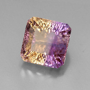 12.51 ct Bi-color Ametrine Stone, Natural Ametrine in Octagon Concave Cut Shape for Sale