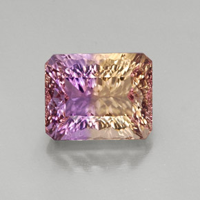 11.50 ct Bi-color Ametrine Gemstone, Ametrine Gem in Octagon Concave Cut Shape for Sale.