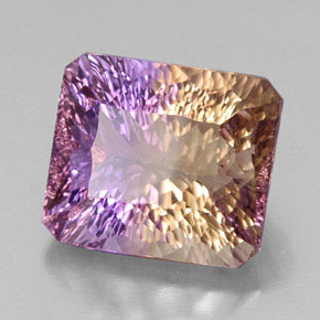 13.34 ct Bi-color Ametrine Stone, Natural Ametrine in Octagon Concave Cut Shape for Sale