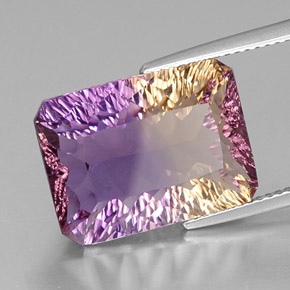 12.54 ct Bi-color Ametrine Stone, Natural Ametrine in Octagon Concave Cut Shape for Sale