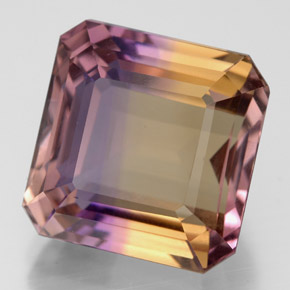 10.20 ct Bi-color Ametrine Stone, Natural Ametrine in Octagon Facet Shape for Sale