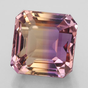 10.27 ct Bi-color Ametrine Gemstone, Ametrine Gem in Octagon Facet Shape for Sale.