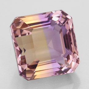 10.27 ct Bi-color Ametrine Stone, Natural Ametrine in Octagon Facet Shape for Sale