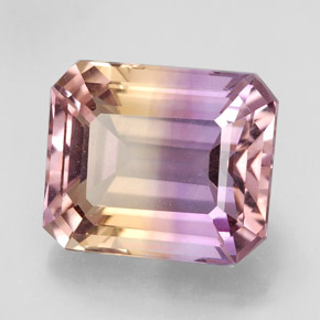 7.65 ct Bi-color Ametrine Stone, Natural Ametrine in Octagon Facet Shape for Sale